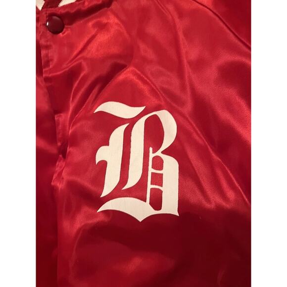 VTG Nasco Medium Red Baylor Quilted Snap Front Varsity‎ Jacket Vintage RARE - Picture 6 of 9